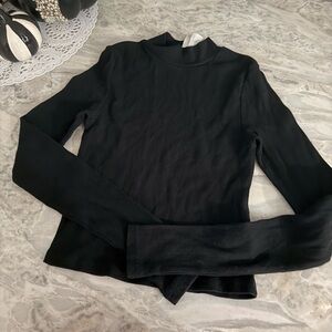 Divided Black mock neck Long Sleeve top